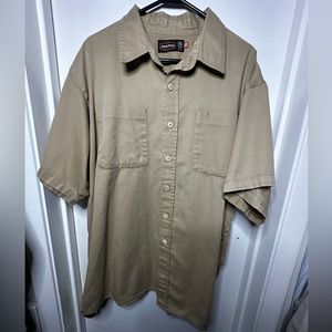 Jesse James Work Shirt. Beige color. Size 2X
